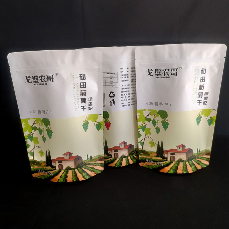 Doypack Stand Up Pouch Ziplock Kraft Paper Bags With Clear Window And ...