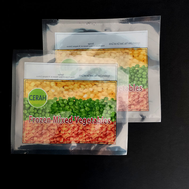 Custom Printed Flat Three Side Seal Plastic Package Bag Food Grade Package Bags 