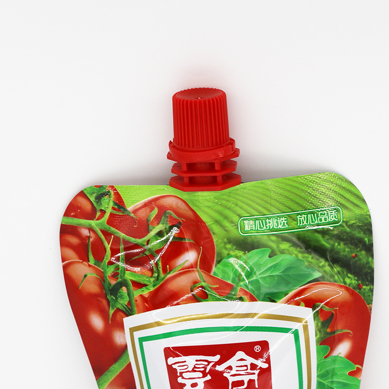 Custom empty pouch bag with spout transparent chinese medicine packaging bag plastic pigment stand up spout pouch