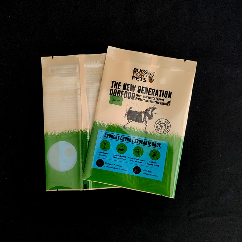 Custom Logo Plastic Back Seal Beef Snacks Packing Pet Food Center Seal Packaging Bags