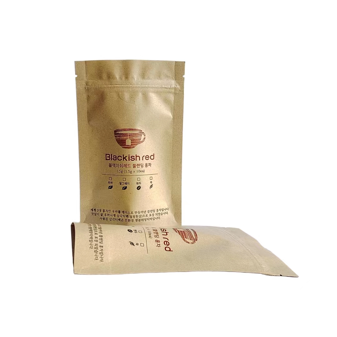 2023 Hot sale ziplock bag thick custom kraft paper packaging bag for coffee