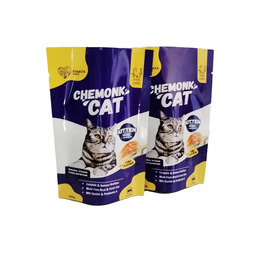 Low price Custom Pet food stand up pouch plastic cat food packaging bags